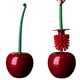 thumbnail image 3 of Escobilla Para Baño Rojo Cereza Elegante Cerdas Suaves, 3 of 5