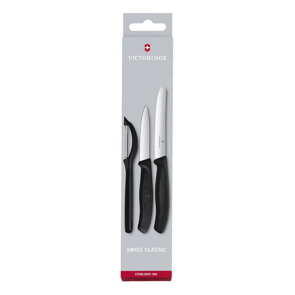 Victorinox - Set Cuchillos Swissclassic Negro+pelador