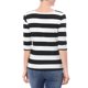thumbnail image 3 of INSPIRE CHIC Camisetas a Rayas de Regreso a Clases para Mujer Ajuste Ceñido Mangas al Codo Cuello de Barco T-Shirt L Negro Blanco, 3 of 7