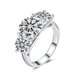 thumbnail image 1 of Anillos de Moissanita 5CTTW para Mujer Color D VVS1 Anillo de Compromiso de 3 Piedras Anillo de Banda de Boda de Aniversario de Plata Esterlina 925 Talla 5-10, 1 of 7