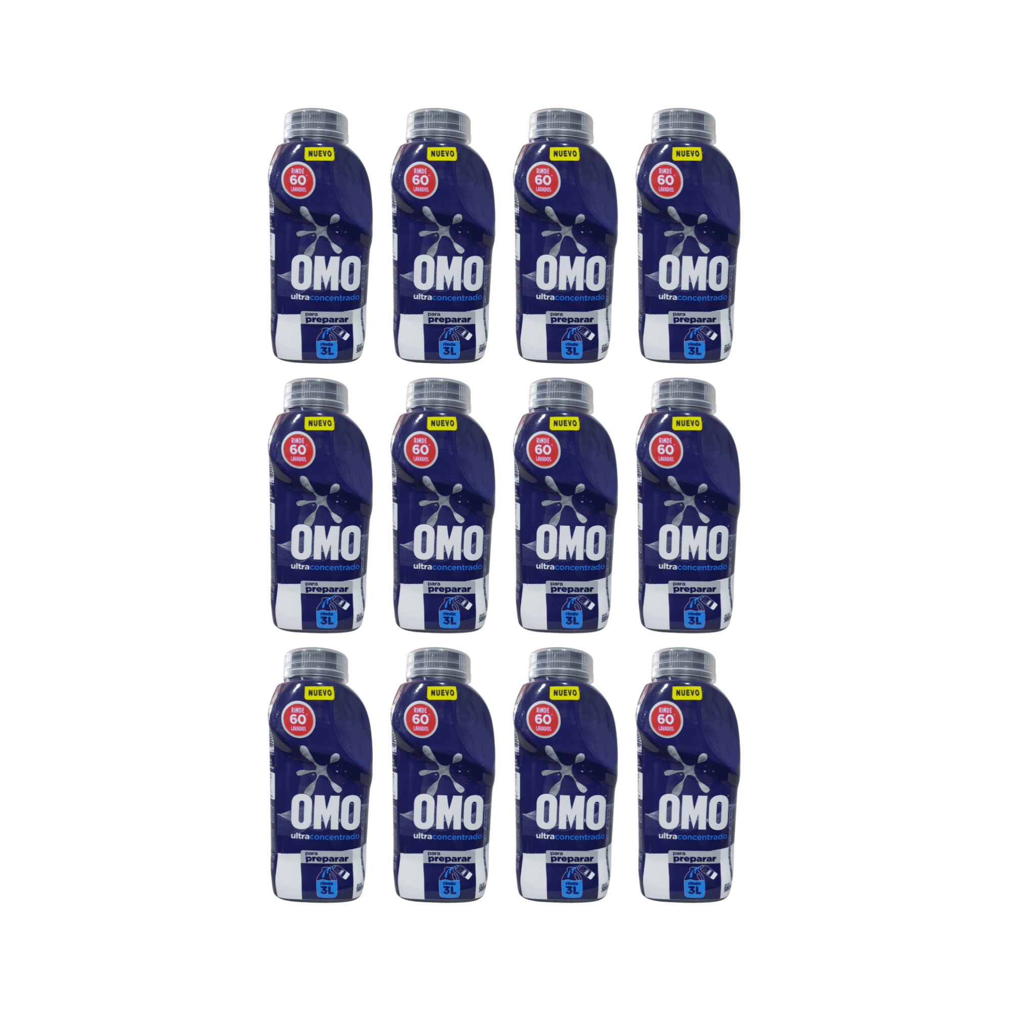 Detergente Omo para diluir 500ml Ultra Concentrado Caja 12unidades | Máximo Rendimiento