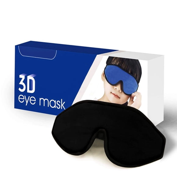 Máscara para dormir ASTRA VENA Memory Foam 3D contorneada para niños, color negro