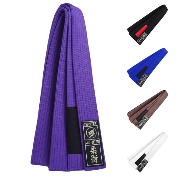 Cinturón de Jiu Jitsu Twister Morado de Algodón 3.8 cm de Ancho