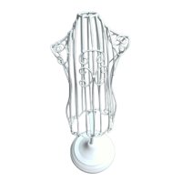 Ioensy - Soporte De Exhibición De Ropa De Perro De Metal Perchas De Soporte Vestido De Mascota Modelo Tienda Blanco