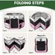 thumbnail image 2 of Corral para Perros XZONE PET Rosa 75 cm Plegable Portátil, 2 of 3