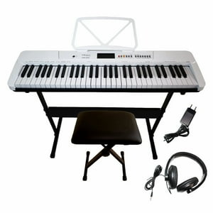 Tonic - Full Pack Ton-650 Teclado 61 Notas +Stand+Silla+Audifonos Wht