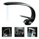 thumbnail image 1 of Llave Lavamanos Curva Premium Acero Inoxidable Negro Baño, 1 of 3
