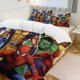 thumbnail image 3 of Spidey and His Amazing Friends Blue 3 Piece Sets Full/Queen Size - Reversible Microfiber Quilts with 2 Shams Soft Lightweight Bedspread Coverlet Comforter for All Season Bed Sheets, 3 of 5