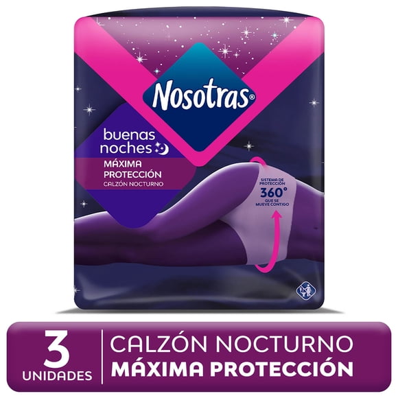 Calzón Nocturno Buenas Noches Talla M, 3 Un
