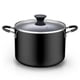 thumbnail image 1 of Antiadherente Stockpot Cook N Home de 8 litros con tapa de aluminio negro, 1 of 7