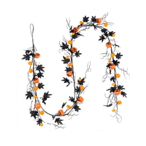 Bothyi - Guirnalda De Calabaza De Otoño Para Halloween, Guirnalda De Hojas De Arce Para Repisa De Chimenea De Fondo Para Jardín