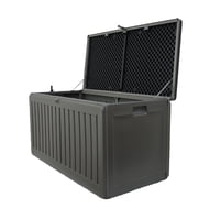 Importclick - Bodega Baúl Multiuso Exterior Jardín 270 Lt Negro 109X51X55 Cm