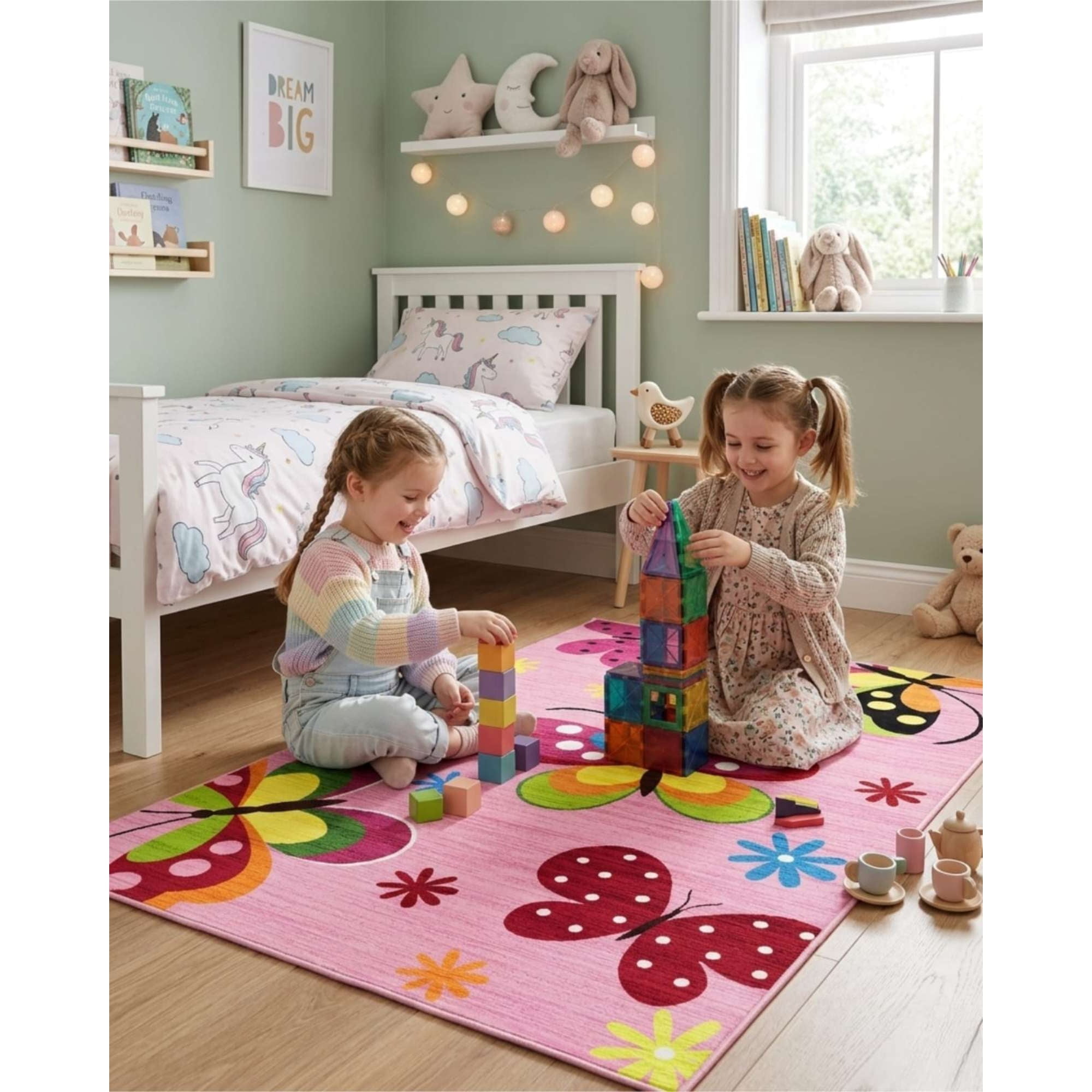 Mylhogar - Alfombra De Juegos Infantil Practica De 120x180cm