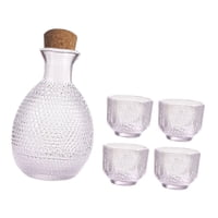Magideal - Juego De Tetera Para Sake, Juego De Sake Japonés, Único, Decorativo, Multifuncional, Juego De Botellas De Sake De Vidrio Transparente Tradicional, 1 B Estilo A