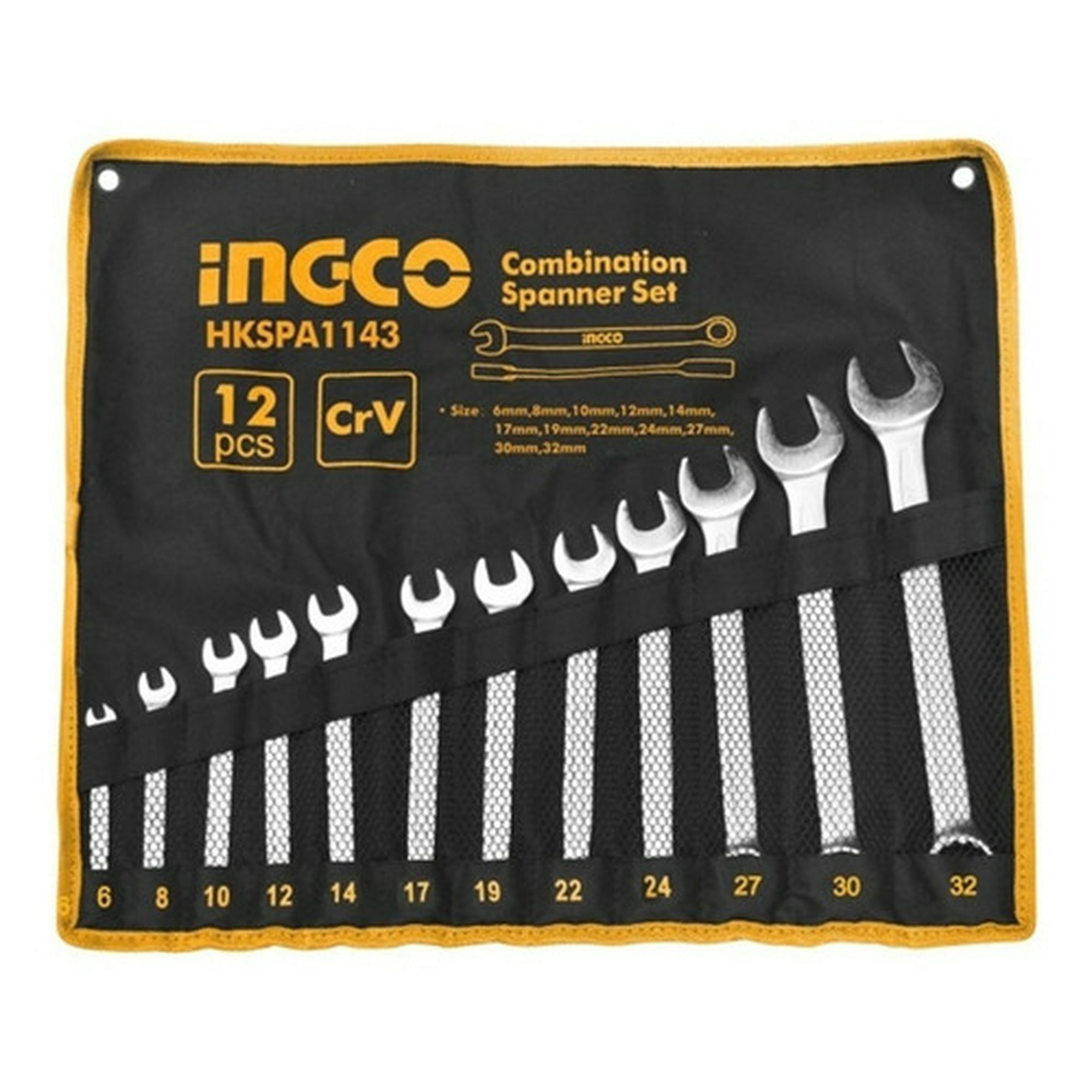 Ingco - Set Llaves Punta/corona Industrial 12 Piezas 6-32mm