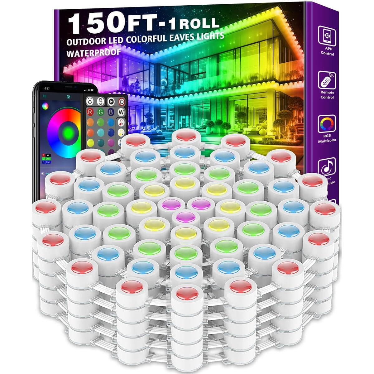 Fbz - Luces Led Rgb 150ft Exterior Ip67 Control App