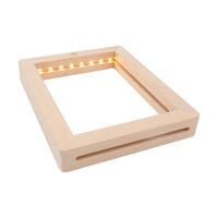 Bothyi - Marco De Fotos De Madera Ligero Decoración Táctil Luminoso Hombres Pareja Niños 21Cmx17Cmx2Cm