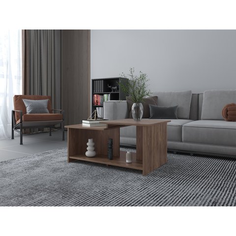 Tuhome - Mesa De Centro Wema Coñac 41,6X89,3X53,1 Cm