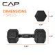 thumbnail image 3 of Par de mancuernas hexagonales CAP de 20 lb con recubrimiento de goma, 3 of 6