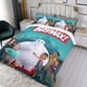 thumbnail image 3 of Baymax Big Hero Conjunto de sábanas temático, trío de piezas, cómodo y amigable con la piel, diseño único, regalo de decoración para el hogar para familiares, amigos y fans,135cm *200cm, 3 of 6