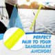 thumbnail image 2 of Bungee SandShark Premium Anchor Bungee de Dock Line, color verde neón, 2,1-4,3 m, 2 of 7