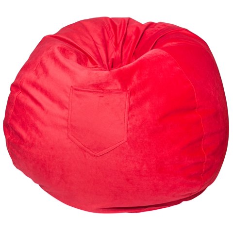 Máxima Design - Pouf Pera Rosada Felpa 100X80X80 Cm