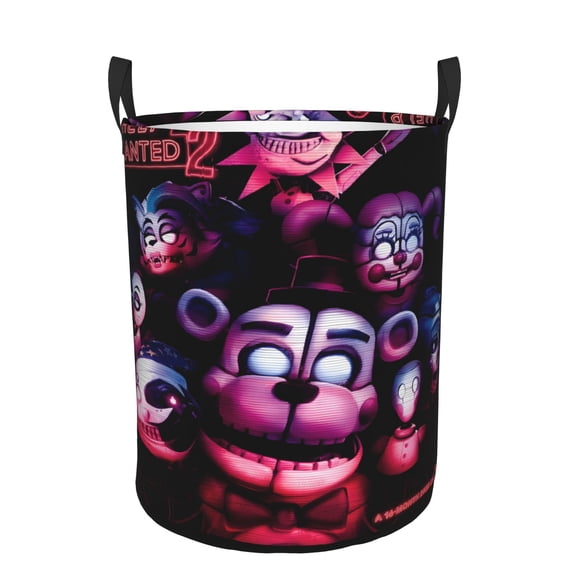 Five Nights at Freddy's Cesta de lavandería de gran capacidad redonda con asa
