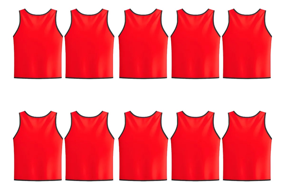 Linea Sport - Pack X10 Chaleco Deportivo De Poliéster Peto Cerrado Niños