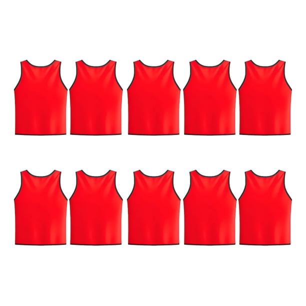 Pack X10 Chaleco Deportivo De Poliéster Peto Cerrado Niños