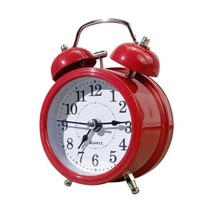 Genérico - Reloj Despertador Con Esfera Luminosa, Retroiluminación Para Dormitorio, Mesita De Noche, Mesa Para Personas Que Duermen Pesadamente, Color Rojo