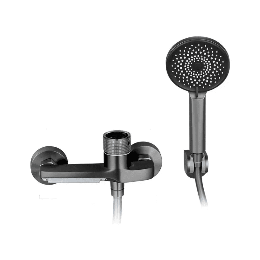 monomando Llave Belug Grifo Para Tina Ducha Gris Oscuro Brillante