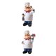 thumbnail image 4 of 2pcs Resina Chef Cocina Decoración Mesa Centro Pieza Estatuilla Hogar Coleccionable, 4 of 5
