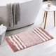 thumbnail image 5 of Alfombra de Baño REGALWOVEN, Alfombras de Baño de Microfibra Extra Suaves y Absorbentes, Alfombra de Piso Antideslizante con Rayas Esponjosas Marrón Rosado 16" x 24", 5 of 6