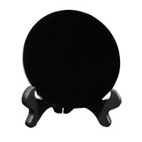 Magideal - Disco De Piedra De Obsidiana, Espejo De Bolsillo De Obsidiana, Artesanía, Decoración De Escritorio Para El Hogar, Placa Redonda De Meditación De Augur Diámetro 15Cm