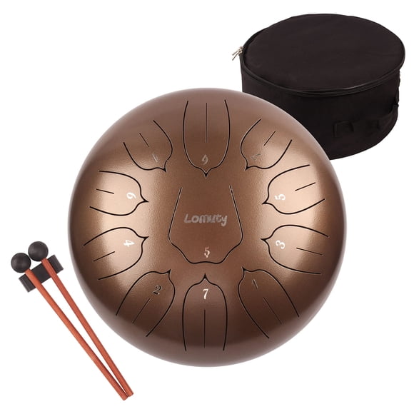 Tambor de acero LOMUTY de 12 pulgadas y 11 notas con accesorios