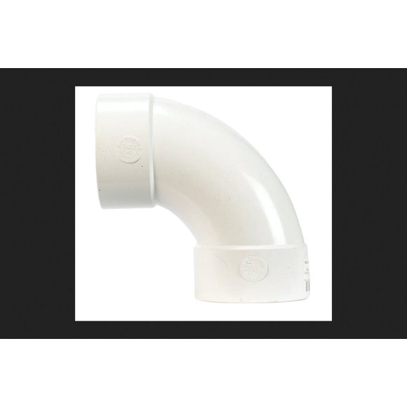 Codo de PVC Plastic Trends 7,6 cm Hub 90° Blanco