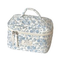 Magideal - Bolsa De Cosméticos Con Diseño Floral, Bolsa Organizadora De Artículos De Tocador, Bolsa Organizadora De Maquillaje Estética Para Regalos De Cumpleaño