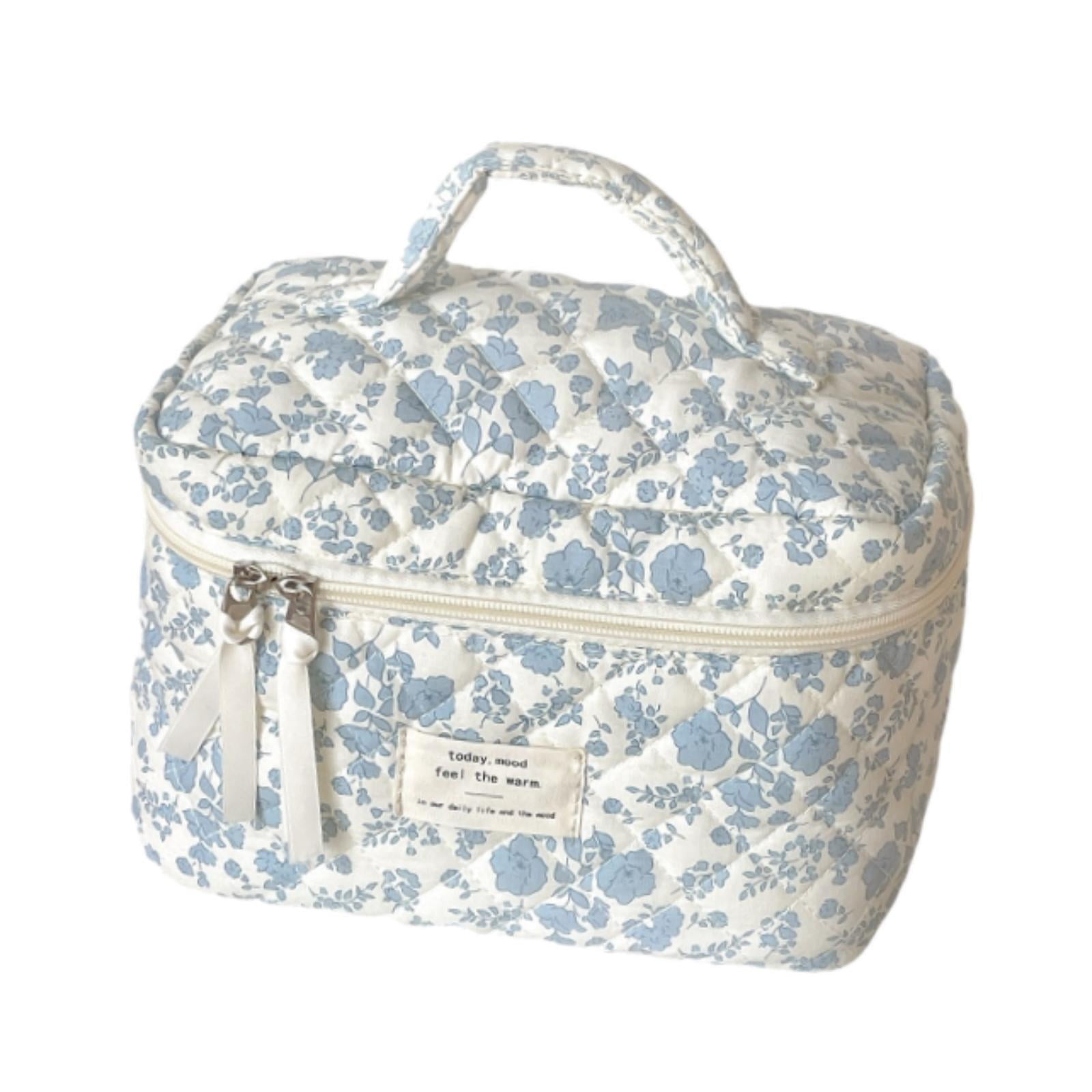 Magideal - Bolsa De Cosméticos Con Diseño Floral, Bolsa Organizadora De Artículos De Tocador, Bolsa Organizadora De Maquillaje Estética Para Regalos De Cumpleaño