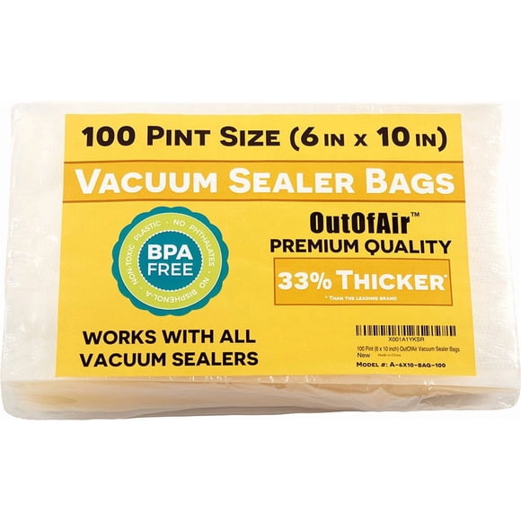 Bolsas de vacío OutOfAir Pint 15 × 25 cm paquete de 100 sin BPA