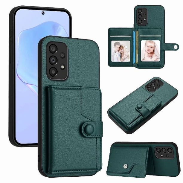 FOXDOCK Funda para SAMSUNG Galaxy A33 con Bloqueo RFID - Diseño Elegante con Cierre de Botón