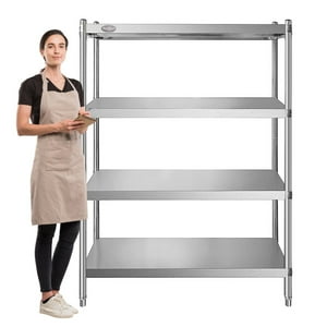 Prochef - Estante 4 Bandejas Lisas 120X50X180 Cm. Acero Inox