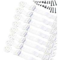 Boxiki Kids - Anclajes Para Muebles Boxiki Para Niños Ajustables Paquete De 8 Blancos