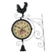 thumbnail image 2 of Vintage Reloj De Pared De Doble Cara Hierro Silencioso Estación Silenciosa Reloj De Pared Decoración, 2 of 5