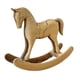 thumbnail image 2 of Estatua De Caballo Mecedor De Madera, Artesanías Para Chimenea, Gabinete, Mesa, Centro De Mesa, Amarillo, 2 of 5