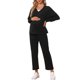 thumbnail image 1 of INSPIRE CHIC Conjunto de Maternidad para Estar en Casa de Manga Larga, Conjunto de Sudadera y Pantalones para Uso Casual Cómodo XL Negro, 1 of 7