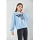 thumbnail image 1 of Poleron Oversize Manga Larga Mujer Celeste Talla Unica, 1 of 3
