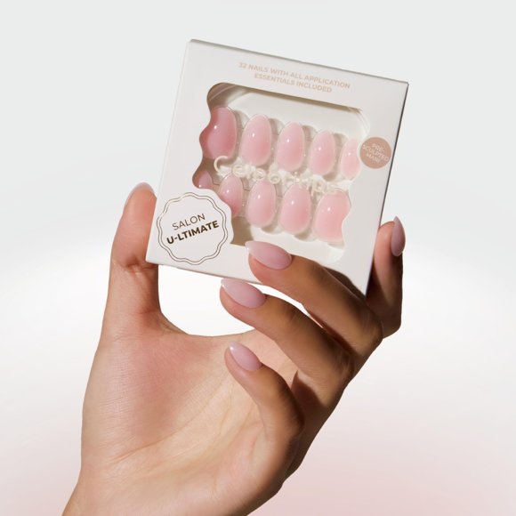 Uñas Postizas Reutilizables Celebritips Rosa Almendra 32 uds