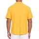 thumbnail image 3 of INSPIRE CHIC Camisa de Hombre con Cuello de Campamento, Botones Abajo, Manga Corta, Tejido Texturizado Hueco, Talla L, Amarillo, 3 of 6