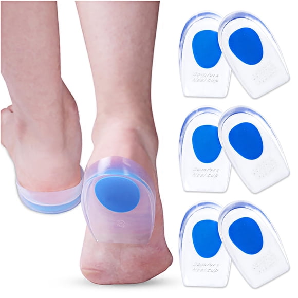 Taloneras de gel, insertos para fascitis plantar, 3 pares, All One Tech