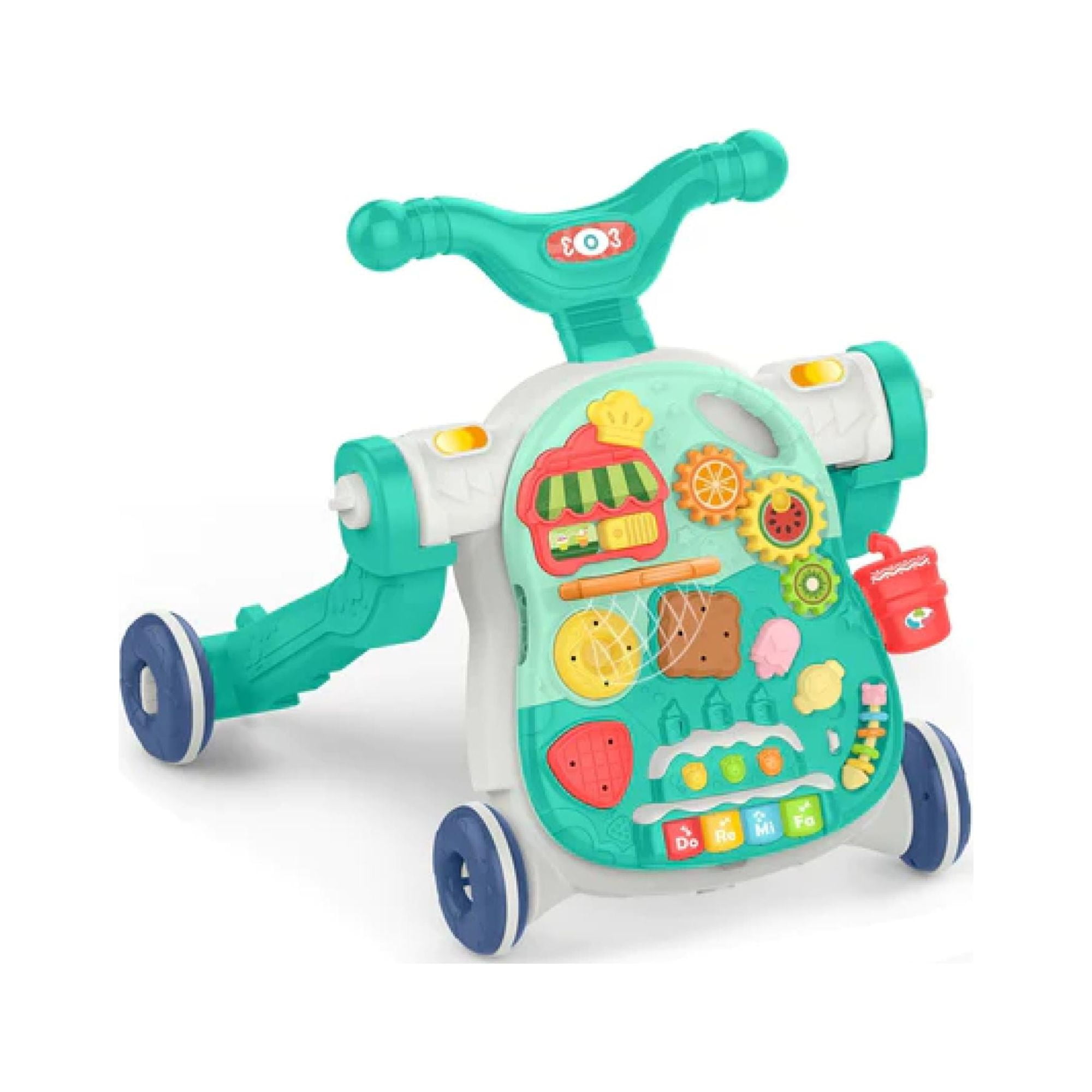 Total Click - Juguete Caminador 4 En 1 Didacto Interactivo Verde Infantil